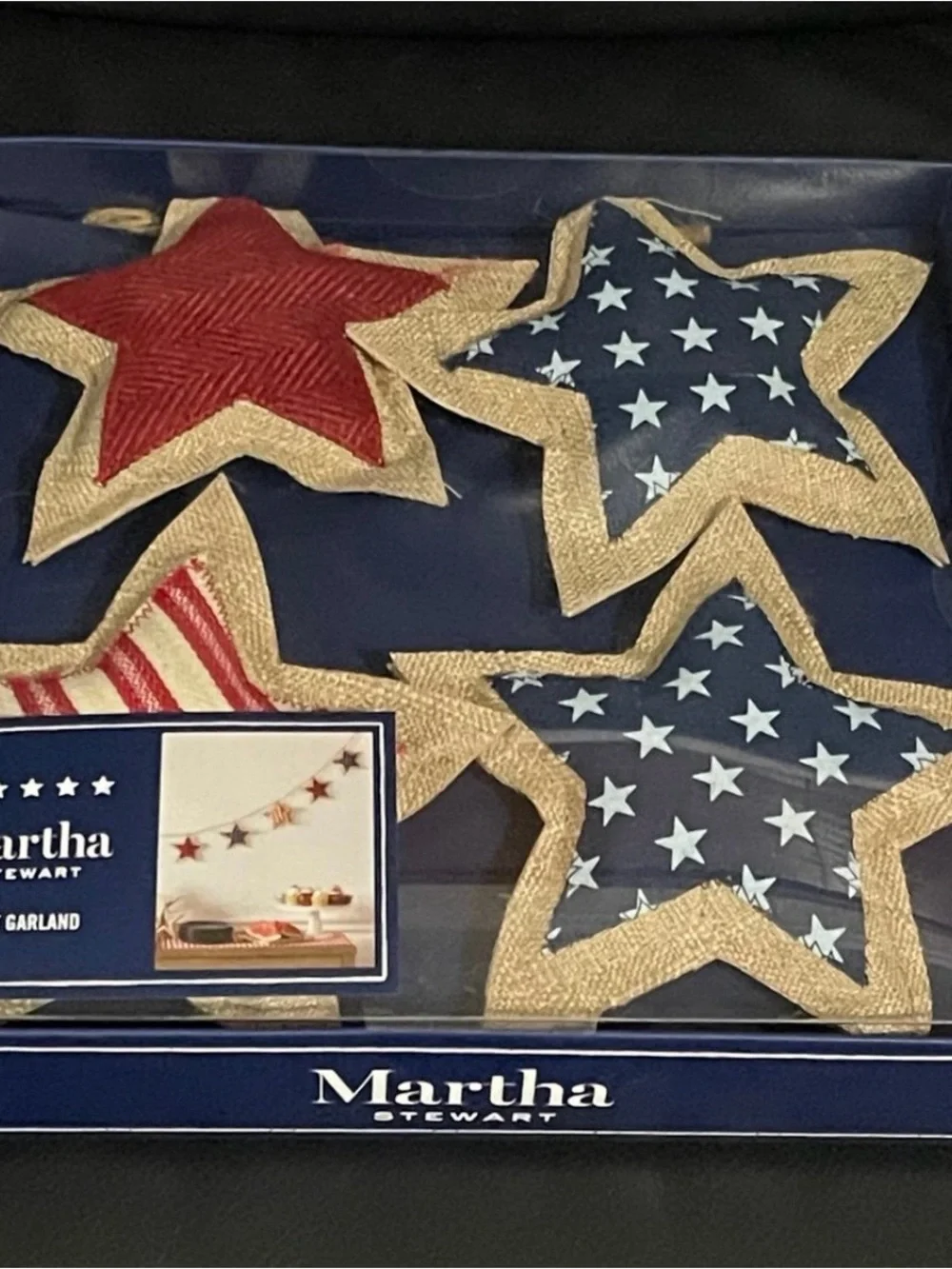 Martha Stewart Patriotic Garland - Patriotic Martha Stewart Stars Garland